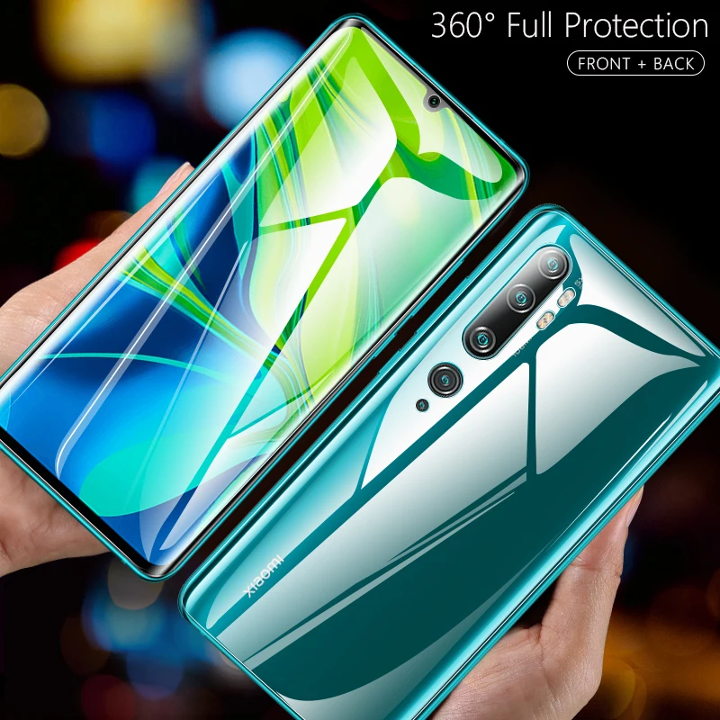 100D Curved Soft Film For Xiaomi Mi Note 10 CC9 Pro Global Screen Protector for 6.47 &quot Full Cover Hydrogel | Мобильные телефоны