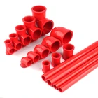 2 шт. красный НПВХ соединители труб тройник локоть аквариума красивые фитинги Водные товары для домашних животных аквариум водопровод фильтр аксессуары