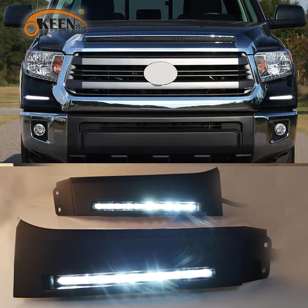 2 шт. светодиодный дневные ходовые огни для Toyota Tundra 2007 2008 2009 2010 2011 2012 2013 hilux 2020