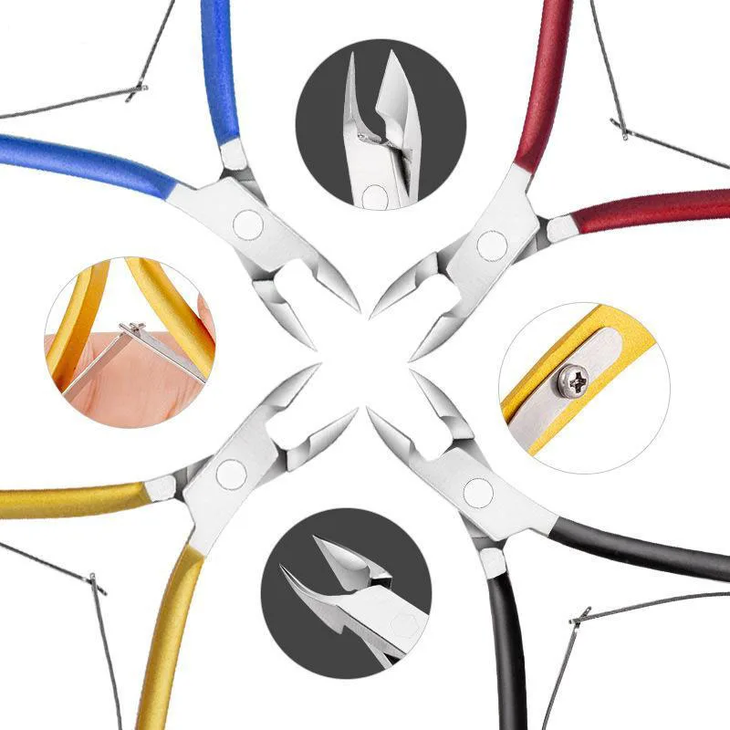 Ножницы для кутикулы Nipper Нержавеющая сталь Радуга Пинцет Машинка удаления