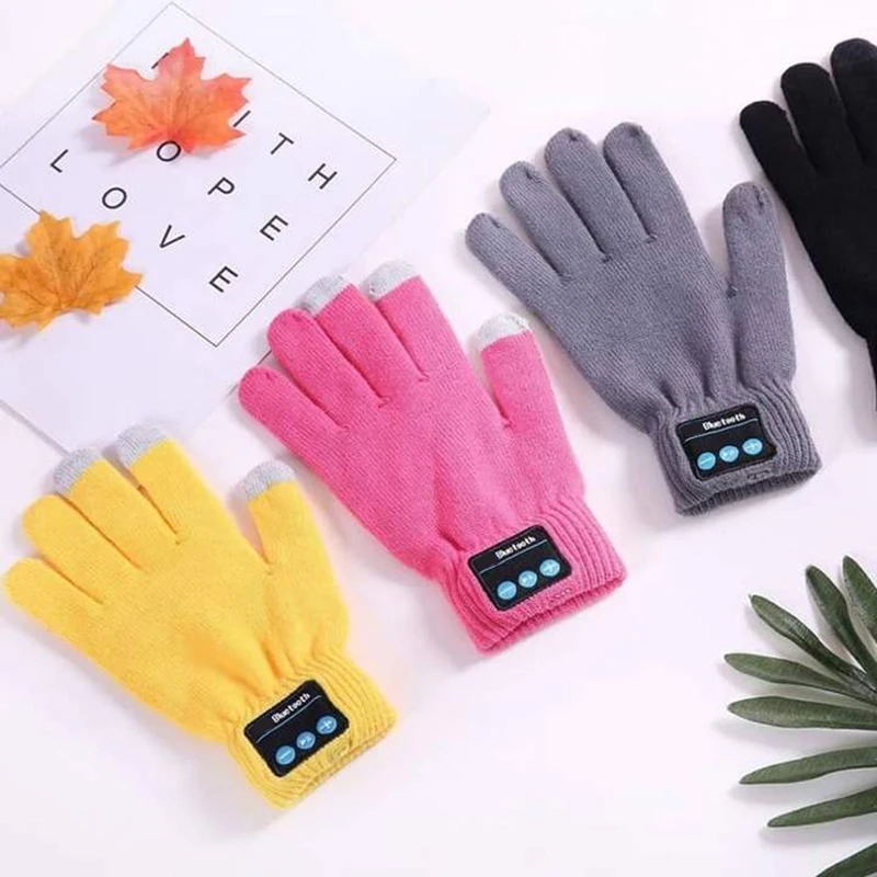 

Warm Touch Screen Phone Bluetooth Speaker Gloves Wireless Bluetooth Gloves Smart Gloves for Outdoor Sports LXH