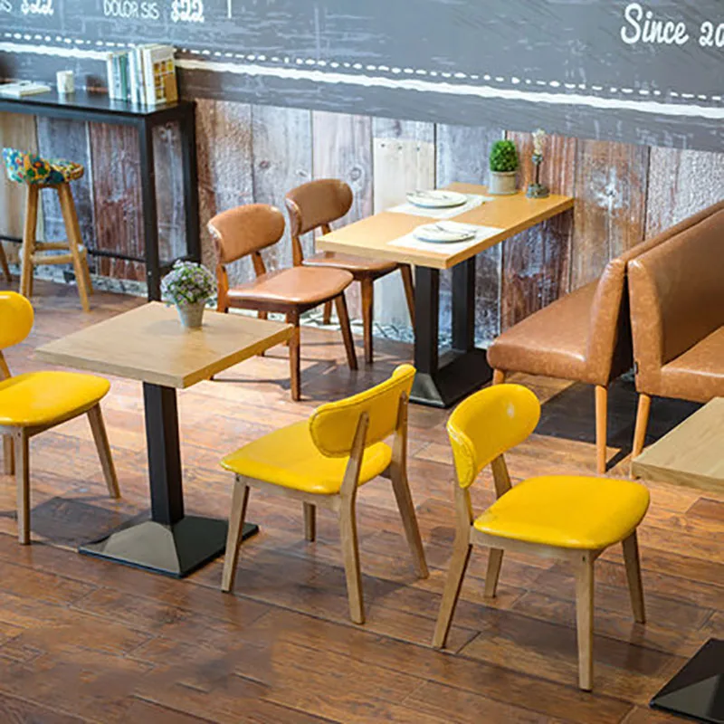 Обеденный стул из массива дерева красочные ПУ/Тканевая Подушка Модный для