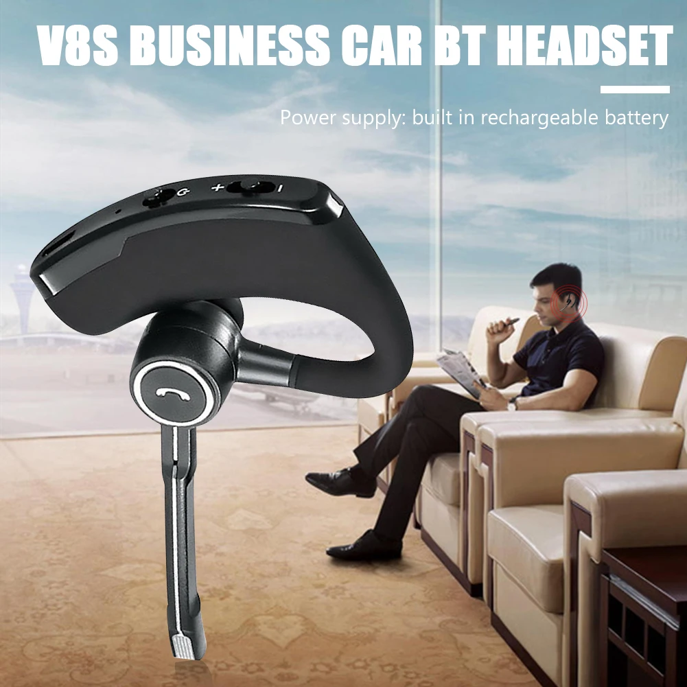 V8S Беспроводная Bluetooth V4.0 гарнитура HiFi 3D стерео наушники вкладыши с микрофоном для