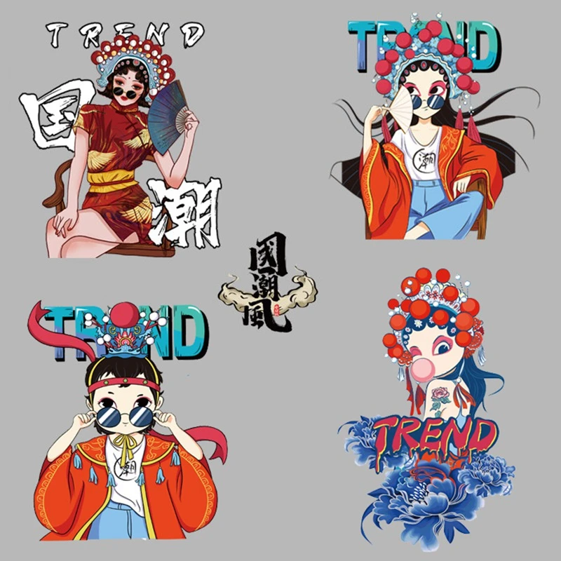 Термомодные нашивки для девочек с помощью утюга одежды наклейки теплопередачей