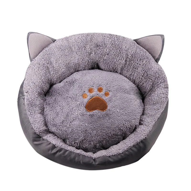 Gray Горячая Распродажа, диван для кошки, комфортное гнездо для котенка, противоскользящая Нижняя кровать для кошки, собаки, теплая кровать для щенка, прочный Кошкин дом, товары для сна для домашних животных - Цвет: Gray