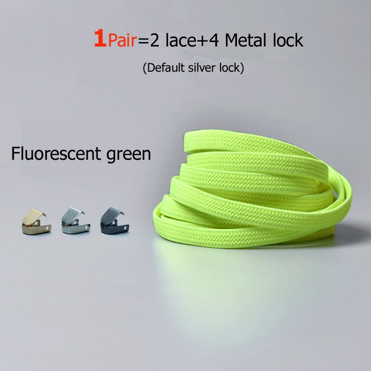 fluorescent green 21 цвет эластичные фиксирующие шнурки круглые без шнурков шнурки для обуви дети взрослые кроссовки с шнурками быстрая ленивая обувь шнурки 1 пара - Цвет: fluorescent green