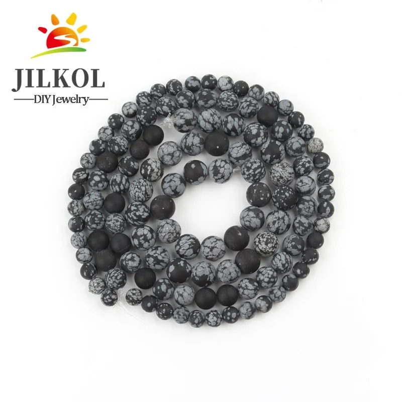 Натуральный камень матовые снежные хлопья яшмы вокруг свободные бусины для