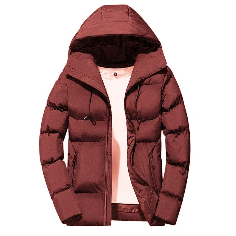 

Men Windproof Warm Packable Casual Jacket Hooded Coat Causal Zipper Parka Clothes Streetwear Men Clothing NZ19