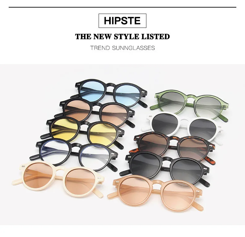 Мужские и женские круглые очки VWKTUUN Винтажные Солнцезащитные в оправе с