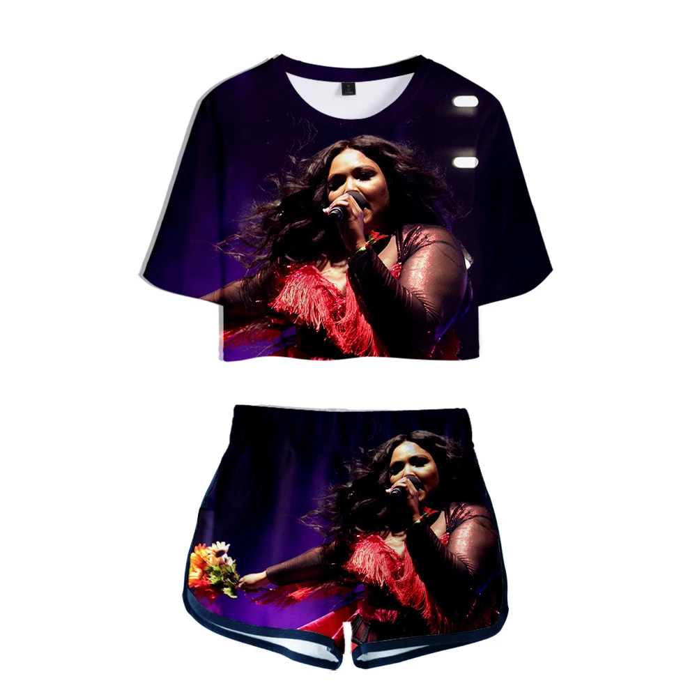 Женский комплект из двух предметов шорты и короткий топ в стиле хип хоп| |