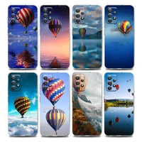 hot air balloon clear phone case for samsung a01 a02s a11 a12 a21 s a31 a41 a32 a51 a71 a42 a52 a72 soft silicon