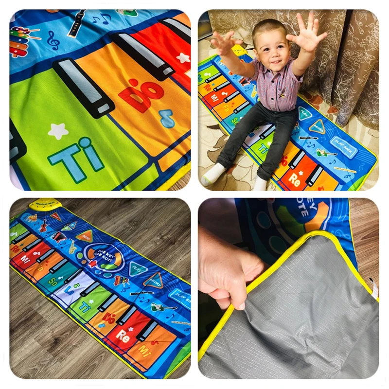 130*48 см музыкальный коврик Детский пианино игровой игрушки для инструментов