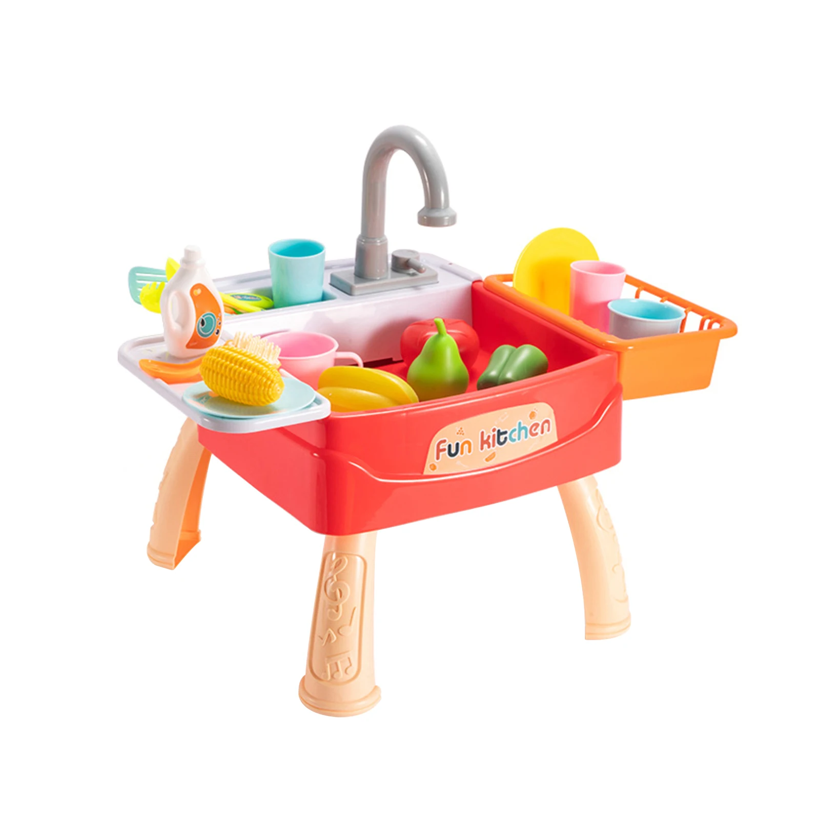 

Simulation Kitchen Children Dishwasher Table Toy Sink Faucet Circulating Water Men And Girls Electric Wash Table For Kids