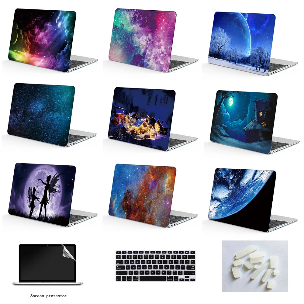Звездное небо Жесткий Чехол для Apple Macbook Air 11 13 Pro Retina 15 16 12 дюймовый ноутбук сумка