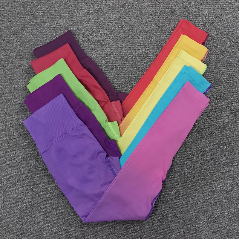 

Women Gradient Yoga Pants Seamless High Waist Training Outdoor Leggings Running Jogging Quick Dry Gym Sport Leggings Pants Girl