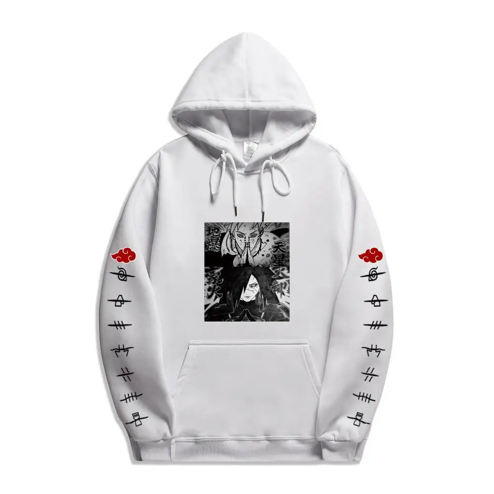 Толстовка Мужская/женская с капюшоном модное худи аниме Акацуки Учиха крутая