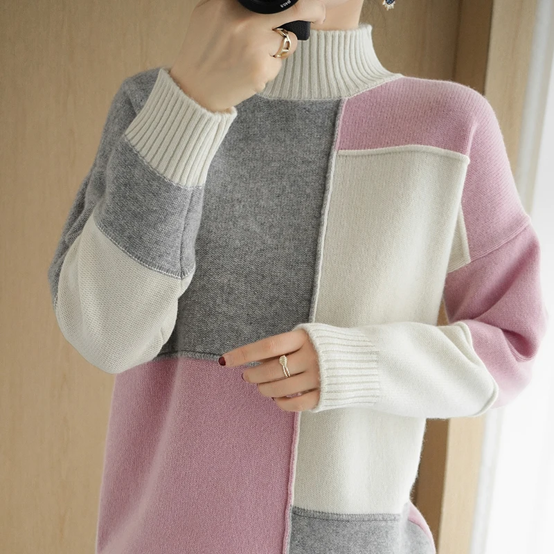 Loose Fitting Turtleneck Sweater