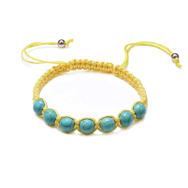 Рукоделие ткачество натуральный камень браслет Beads ISES бусы Boho веревка для мужчин Молящиеся Йога ювелирные изделия ручной работы подарок blessding любовь женский браслет