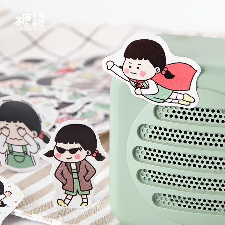 45 шт майки с принтом в виде персонажей из мультфильма слинг для девочек стикер