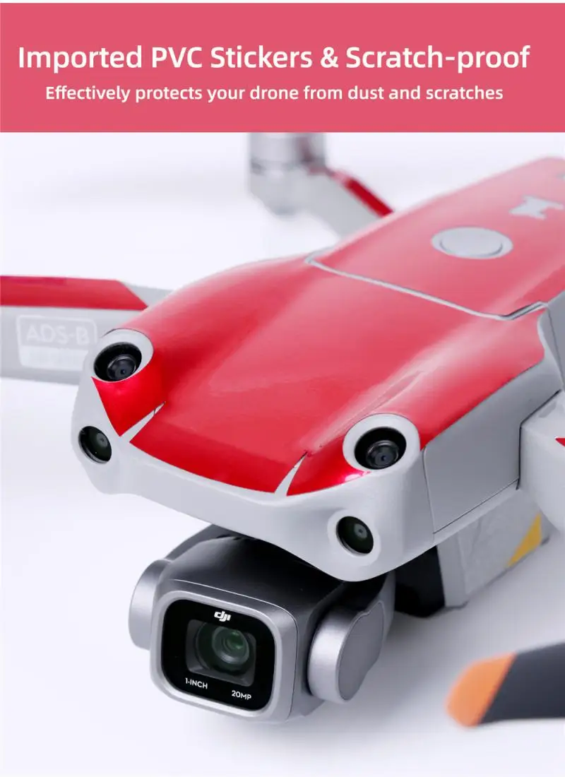 

Sunnylife PVC Stickers Protective Film Colorful Waterproof Scratch-Proof Decals Skin For DJI Air 2S Combo Drone Accessories