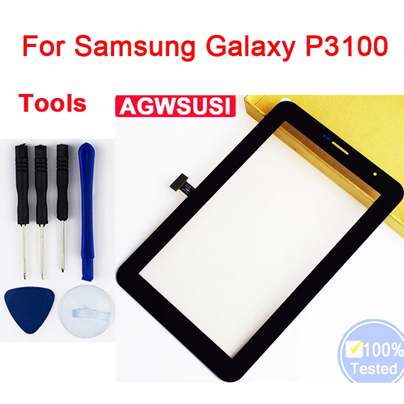 Испытано Замена для Samsung Galaxy Tab 2 P3100 P3110 GT-P3100 GT-P3110 Сенсорный экран планшета Сенсор Стекло