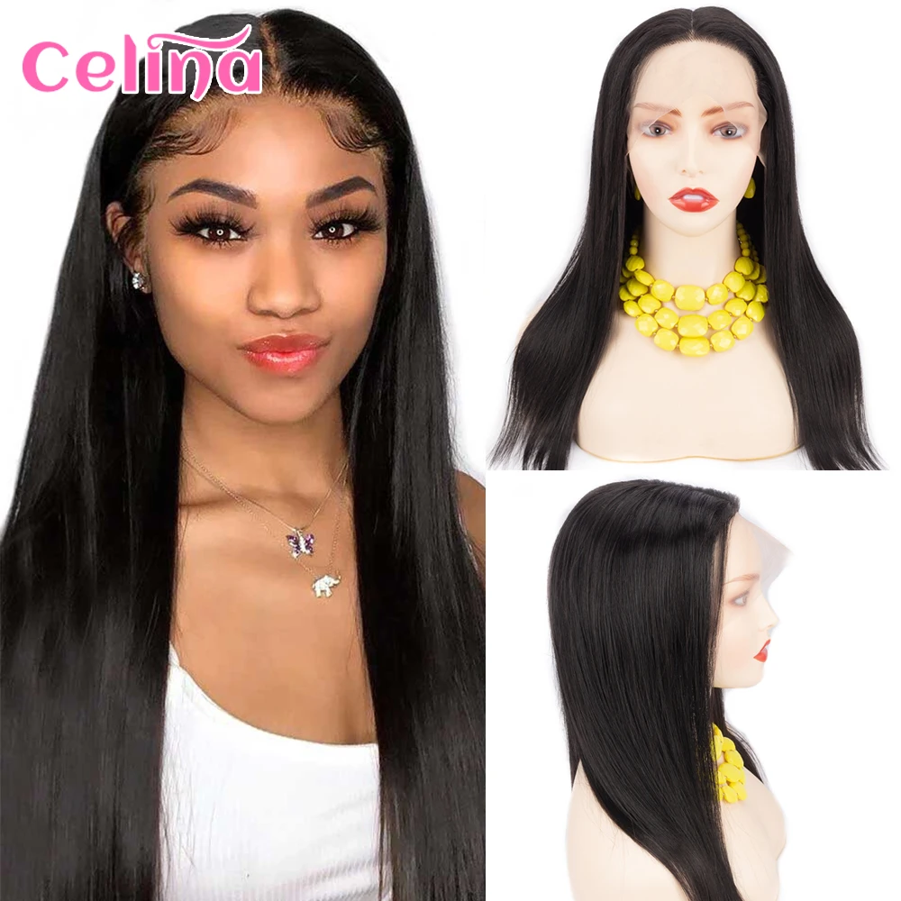 13x1x5 T Part Lace Wigs Long Straight Human Hair Wigs Lace Frontal Wig Brazilian Remy Human Hair Wig For Black Women Pre Plucked