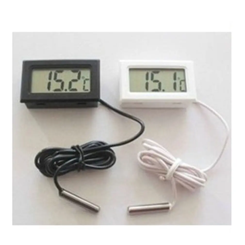 

Car Thermometer Car Ornaments LCD Display Digital Clock Car-Styling Temperature Gauge Meter For Fish Tank Refrigerator