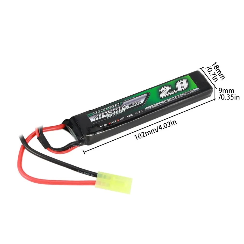 

2000mAh 3S 11.1V 15C Lipo Battery Mini Professional Plug Triple Cell For RC Car Model Parts Accessories Toy Boy Gift
