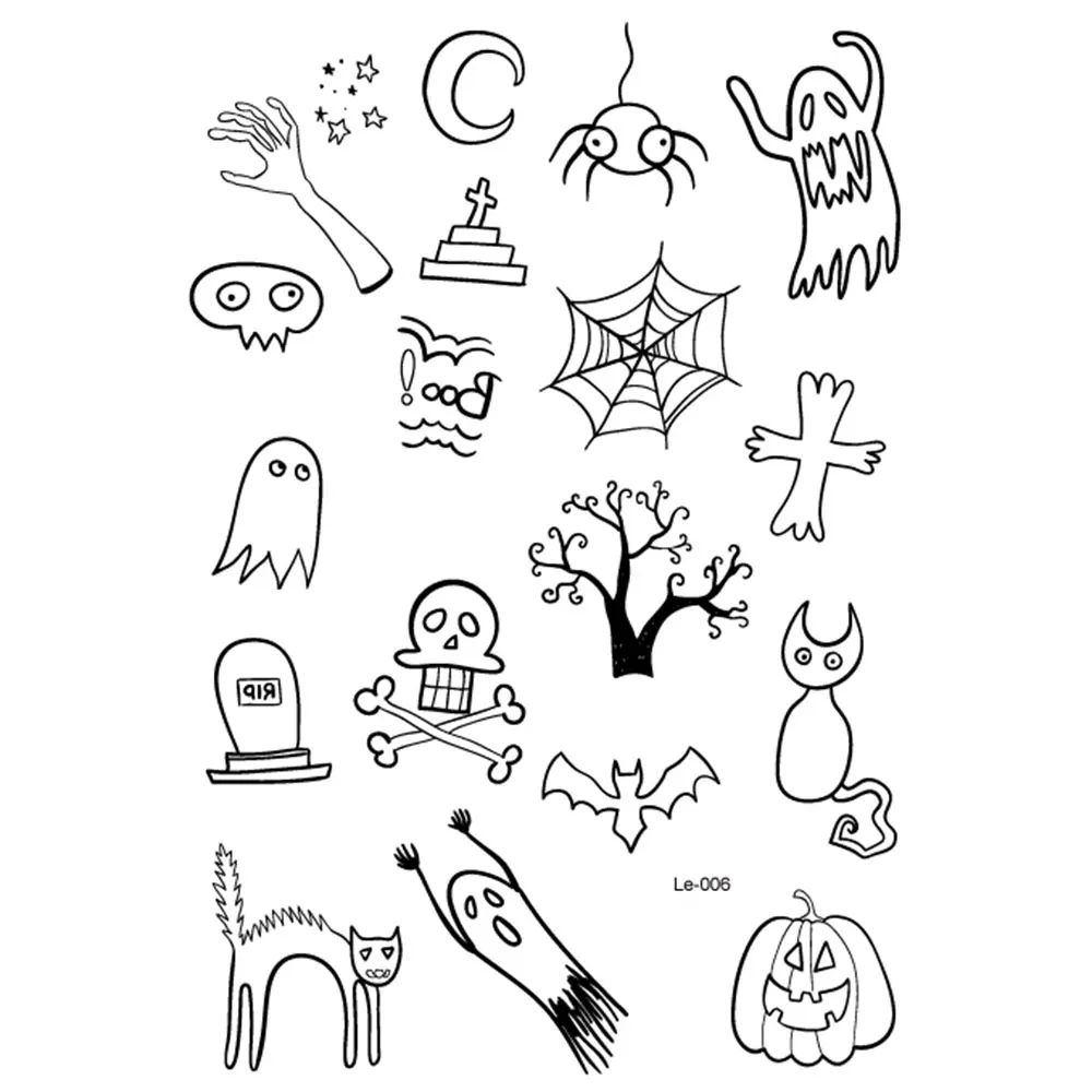 Светящаяся татуировка на Хэллоуин наклейка с привидением тату для детей