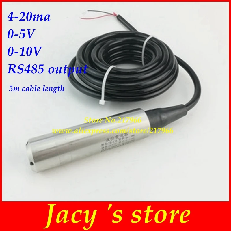 12 24VDC H2O датчик уровня жидкости интегрирует передатчик входного типа воды 4 20ma 0 5V