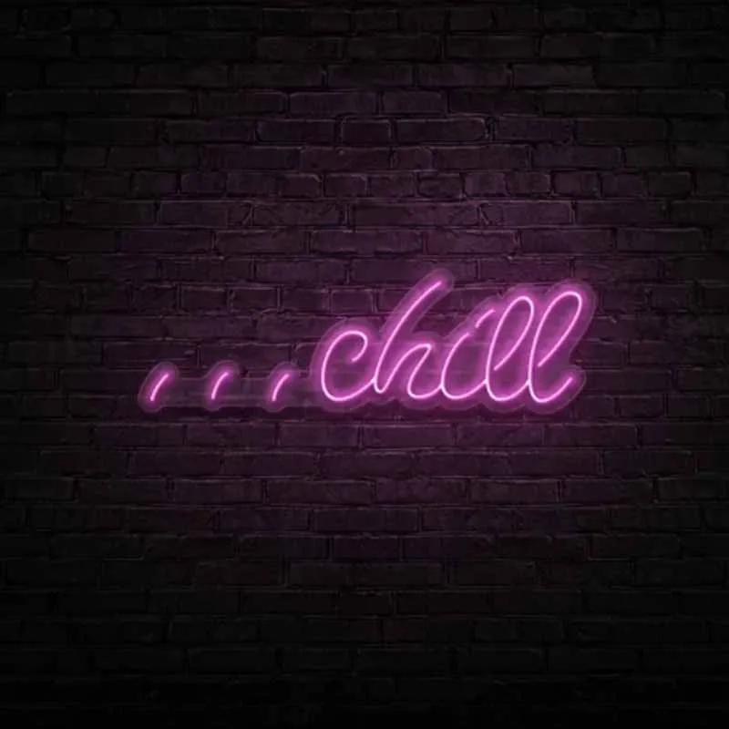 

Led Aesthetic Cute Chill Neon Flex Light Sign For Home Room Wall Decor Kawaii Anime Bedroom Decoration Mural Outdoor Lighting