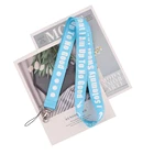 ZF3259 1 шт. текст синий брелок-бирки ремешок шейные ремешки для ключей ID карта пропуск в тренажерном зале USB значок держатель DIY веревка