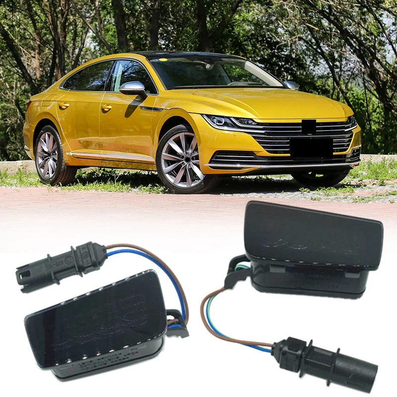 

DHBH-Car Rearview Mirror Side Lane Change Assist Warning Indicator Light Assist Lamp for Passat B7 CC 35D949145 35D949146