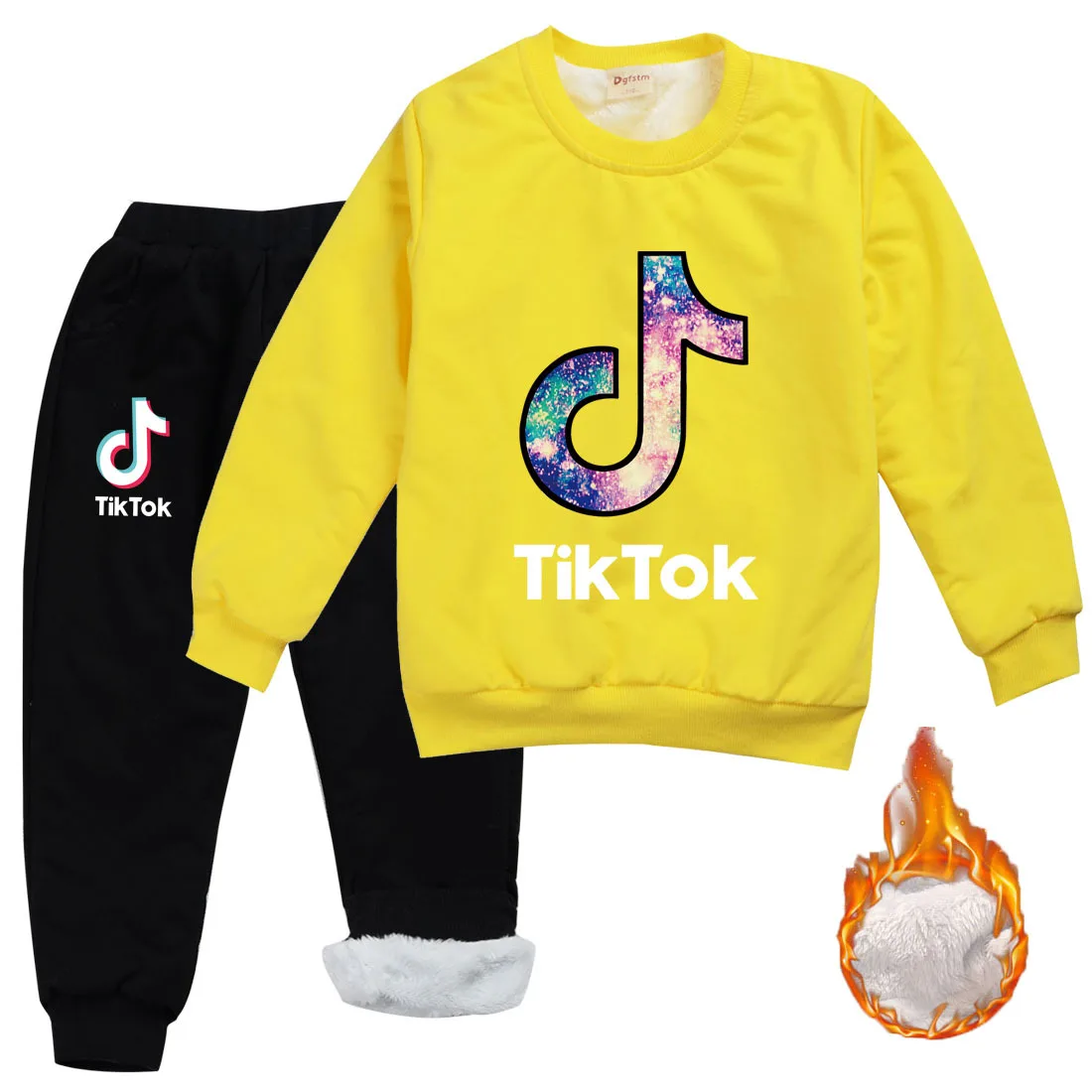 TIK TOK Winter Autumn Toddler Boys Girl Clothes Long Sleeve T-shirt Tops+Pant Outfits Set Kids Suits |