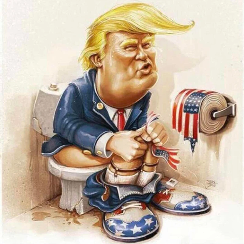 Трамп caricature 3D Алмазная живопись своими руками алмазные вышитые наклейки