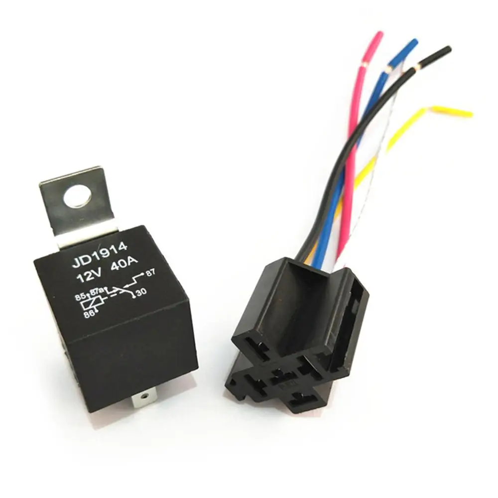 

10 Pcs DC 12V Car SPDT Automotive Relay 4 Pin 4 Wires / 5 Pin 5 Wires w / Harness Socket 30/40 Amp Drop Shipping