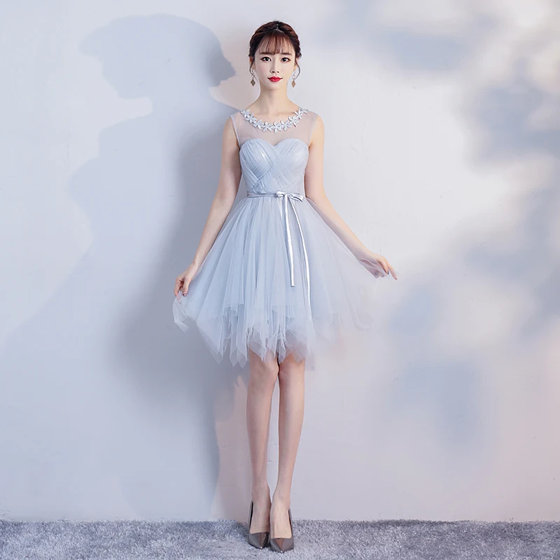 Платье для подружки невесты короткое Тюлевое бальное платье с