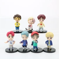 7pcslot kpop bangtan boys tinytan korean characters groups jin model toys action figures toy for grils brinquedos