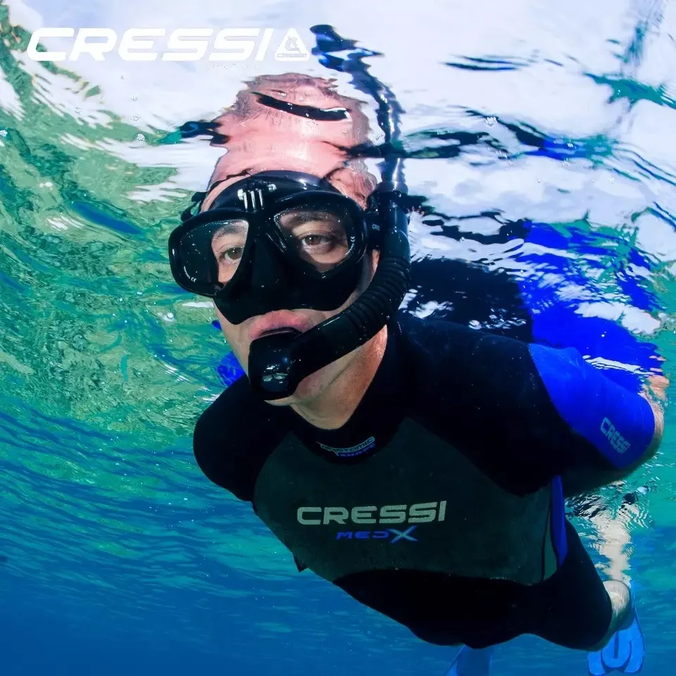 Экшн-маска для подводного плавания Cressi с креплением камеры Go Pro закаленное стекло