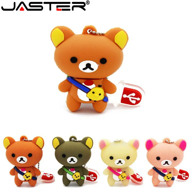 JASTER Lovely с рисунком медведя для малышей от pendrive цепочка ключей Флеш накопитель