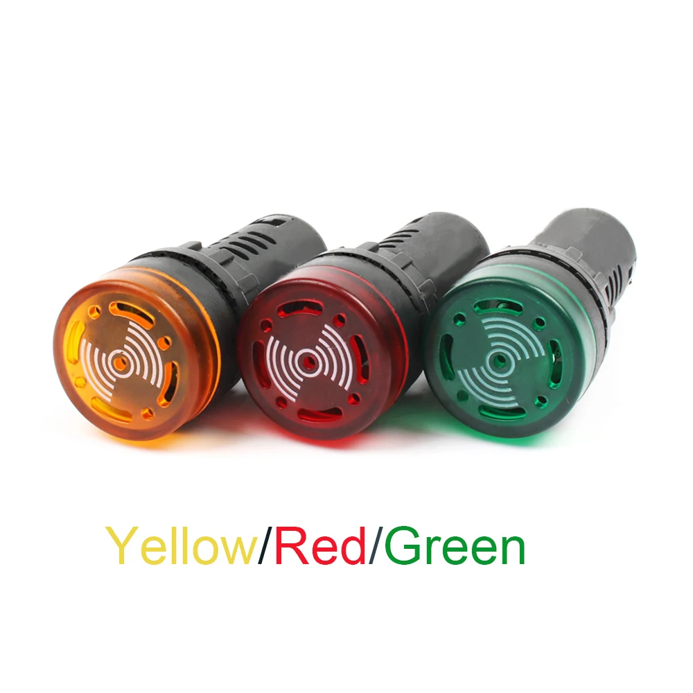 Активный зуммер для лампы 22 мм желтого/Красного/зеленого цвета 12 В 24 110 220 1