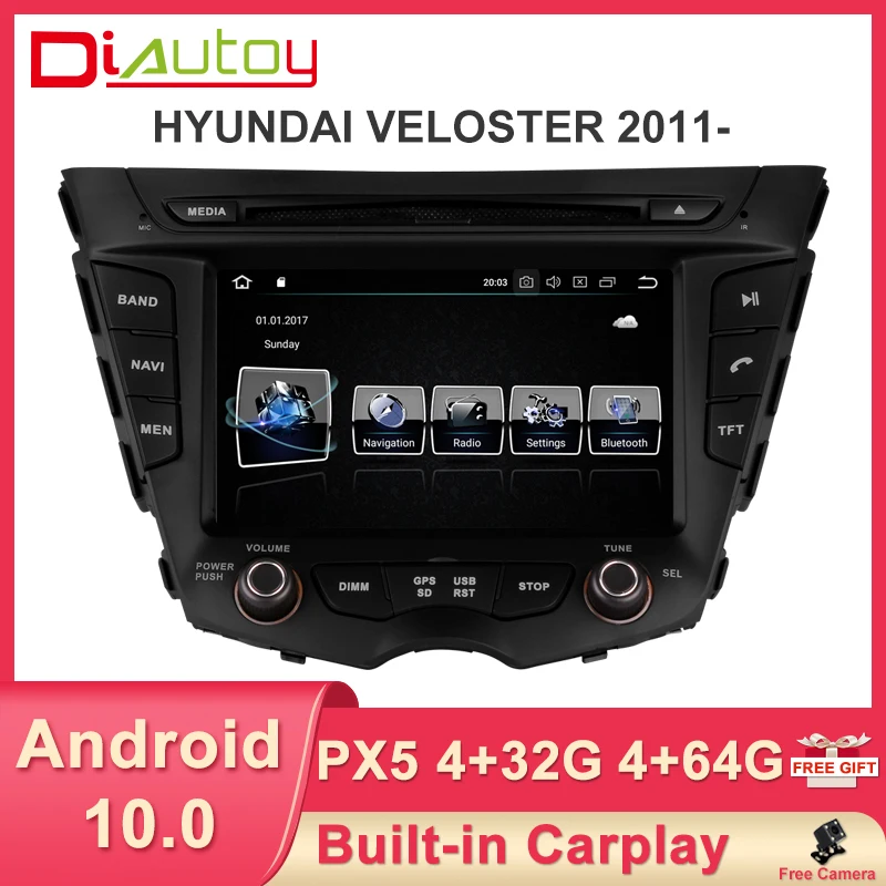 Автомобильный мультимедийный стерео плеер 7 дюймов Android 10 0 2 Din для HYUNDAI VELOSTER 2011 DVD