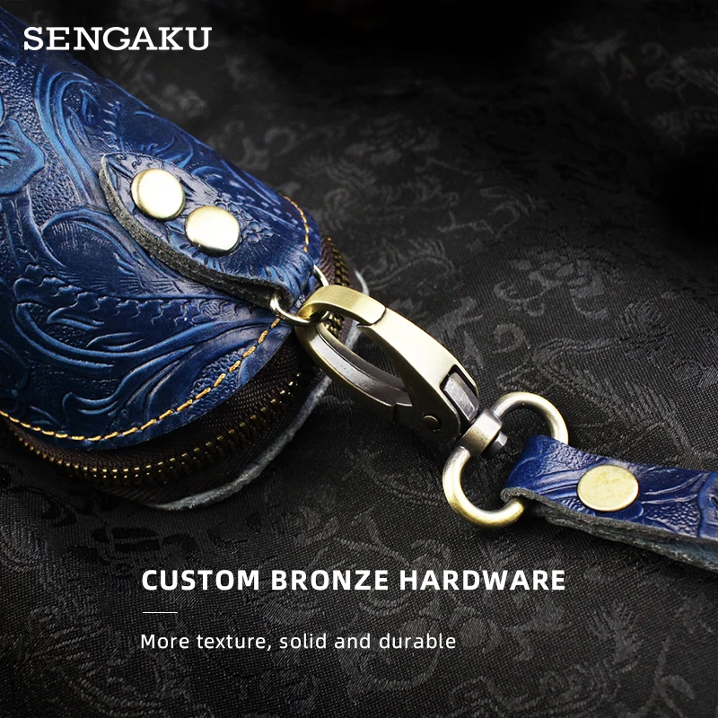 Genuine Leather Keychain Men Women Key Bag Key Holder Organizer Car Key Wallet Housekeeper Key case Mini Card Bag