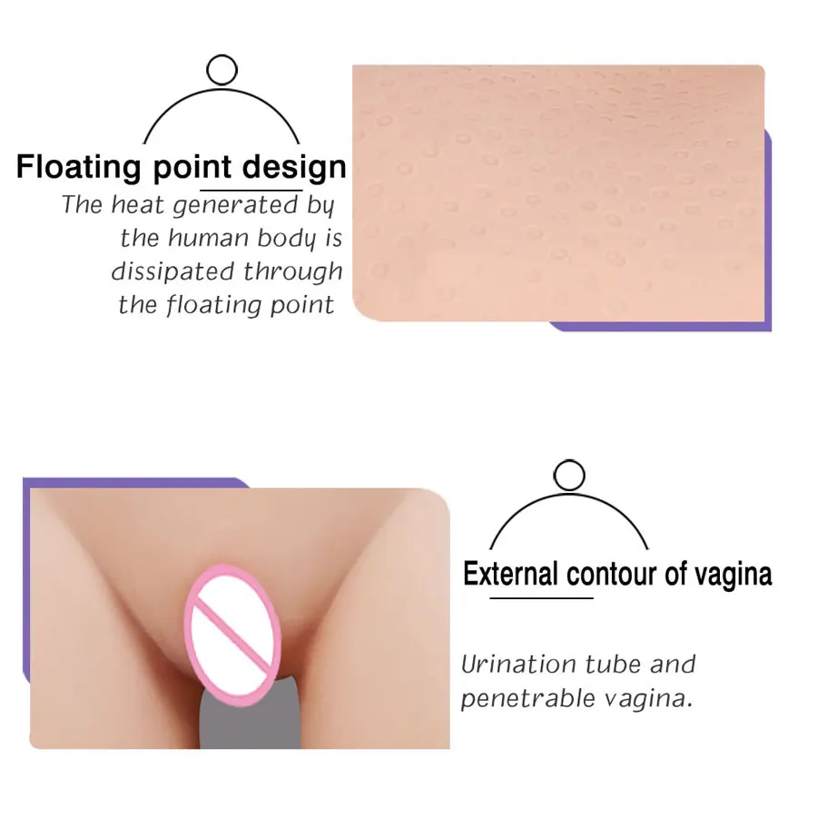 

6th Generation C Cup Silicone Full Bodysuit With Vaginal Tube and Catheter For Transgender Crossdressers Silicone Breast Forms