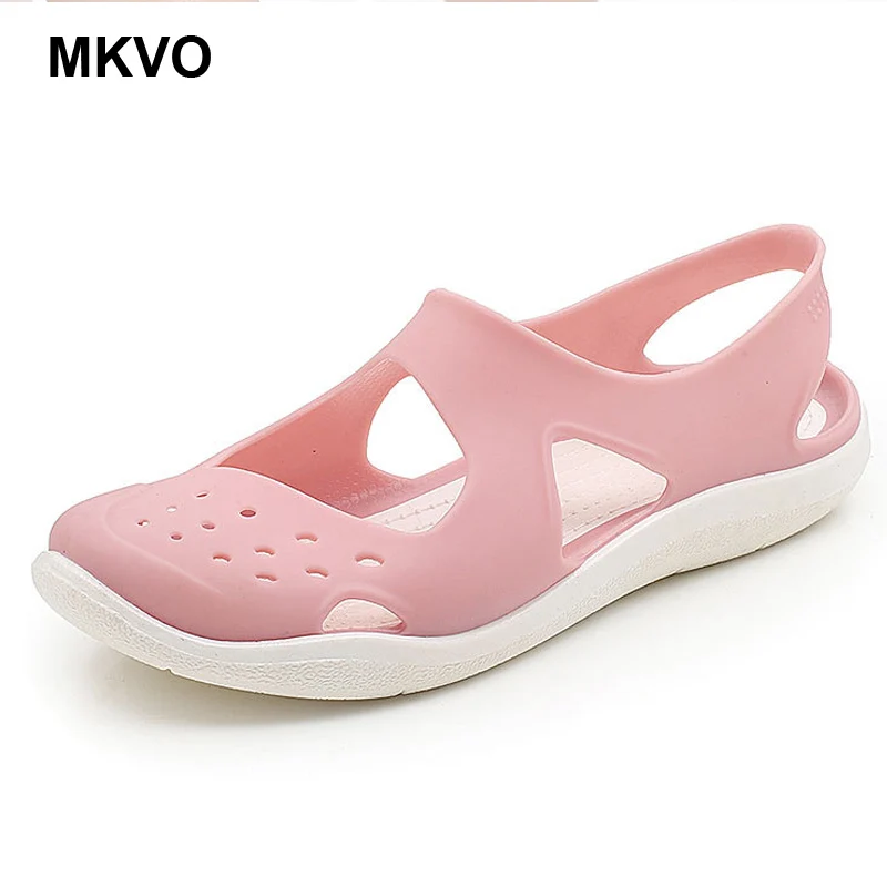 Сандалии-желе женские для сада и пляжа Нескользящие Шлепанцы из пластика без