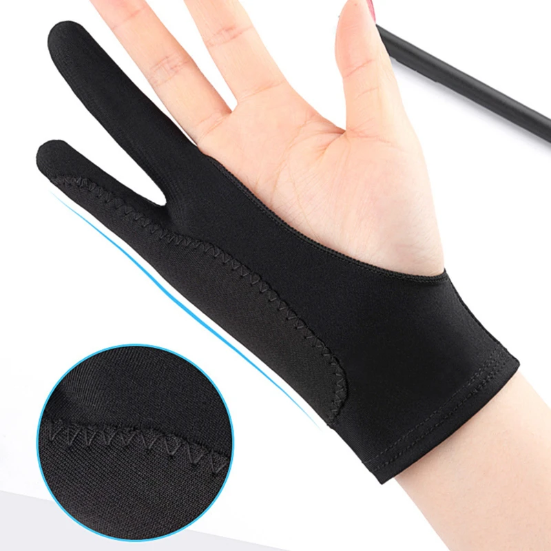 

Антисенсорная перчатка с двумя пальцами для рисования, правая и левая перчатки для планшета, защита от загрязнений, для экрана