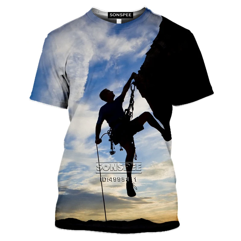 

2021 New Men's 3D Printed T-shirt One-piece Outdoor Sports Hiking Hiking Sportswear Summer Hip-hop Streetwear Casual Top 6XL