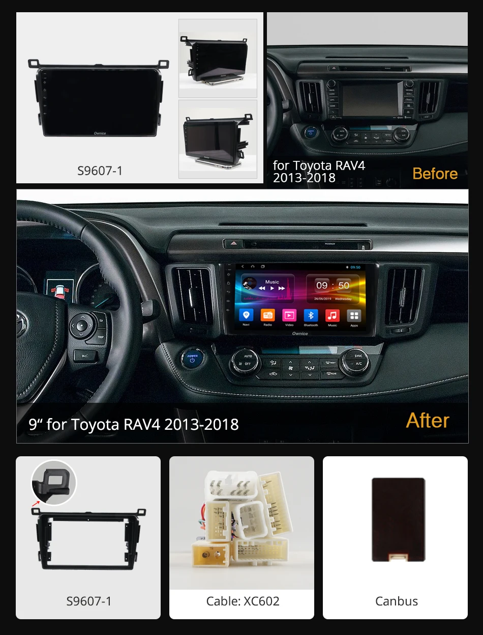 Ownice Octa Core 4G LET Android 9 0 k3 k5 k6 автомобильный DVD GPS для Toyota RAV4 2013 + авторадио навигация 360