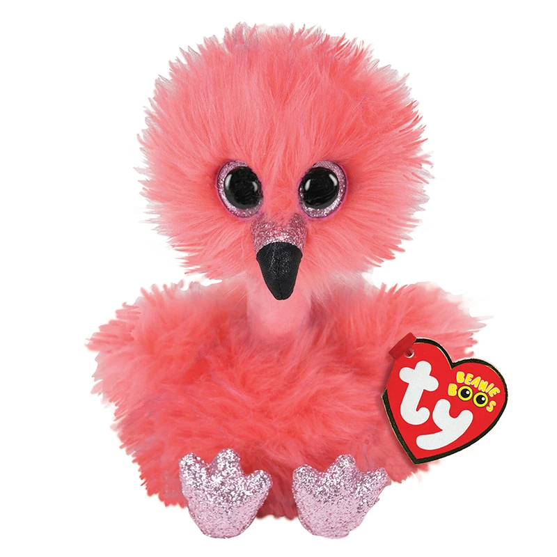 15 см Ty Beanie большой глаз птица серия Страус Фламинго плюшевая игрушка Kawaii мягкие
