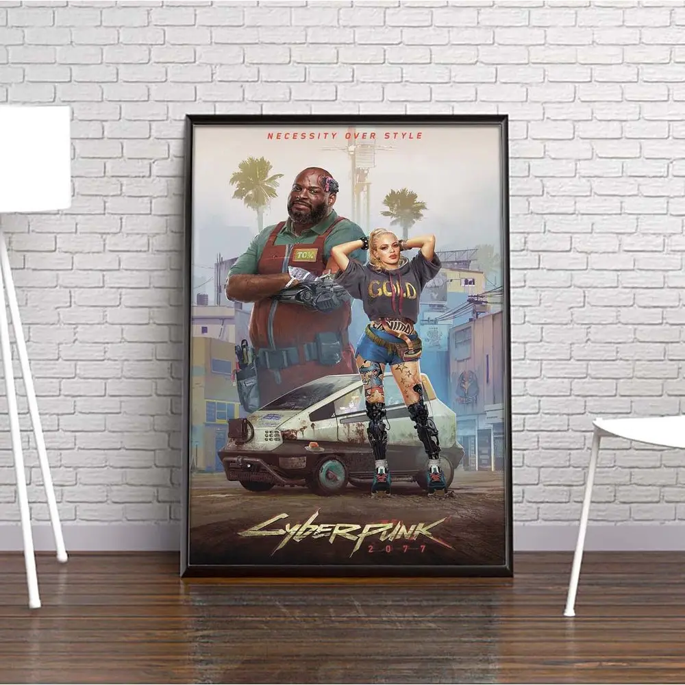 Постер Киберпанк - Necessity Over Style 50x70 плакат на стену высокое разрешение купить по